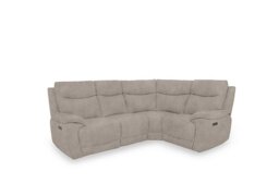 Sloane Fabric Small Power Recliner Right Hand Facing Corner Sofa with Power Headrests - Dexter Ivory