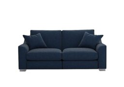 The Lounge Co. - Isobel 3 Seater Fabric Sofa - Damson Jam with Chrome Feet