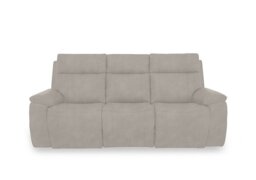 Aero Fabric 3 Seater Power Recliner Sofa with Power Headrests and Heated Seats - Dexter Ivory