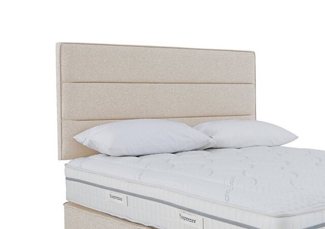 Sleepeezee - Jack Strutted Headboard - Double - Tweed Cream