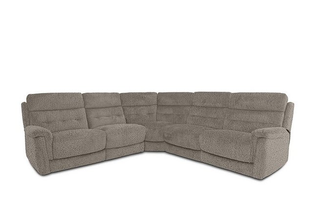 Springer Fabric Large Power Recliner Corner Sofa - Silver