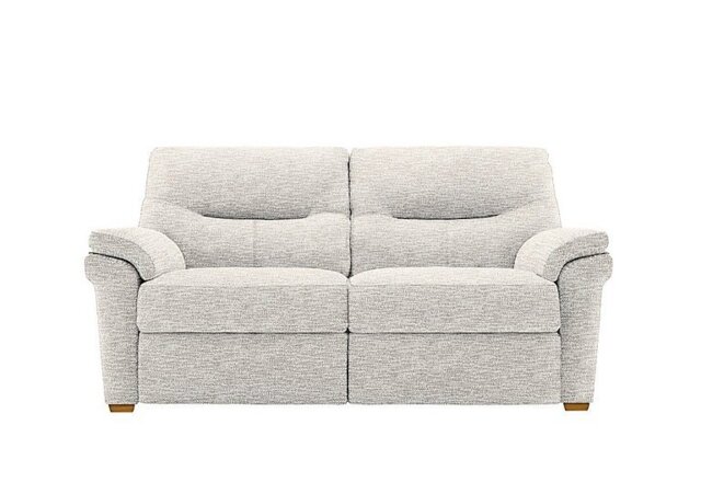 G Plan - Seattle 2.5 Seater Fabric Sofa with Wooden Feet - Rush Cream