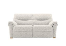 G Plan - Seattle 2.5 Seater Fabric Sofa with Wooden Feet - Rush Cream