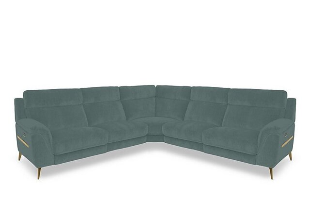 Eclipse Large Fabric Power Recliner Corner Sofa with Power Headrests