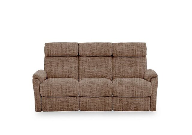 Compact Collection Titch Fabric 3 Seater Power Recliner Sofa - Light Brown