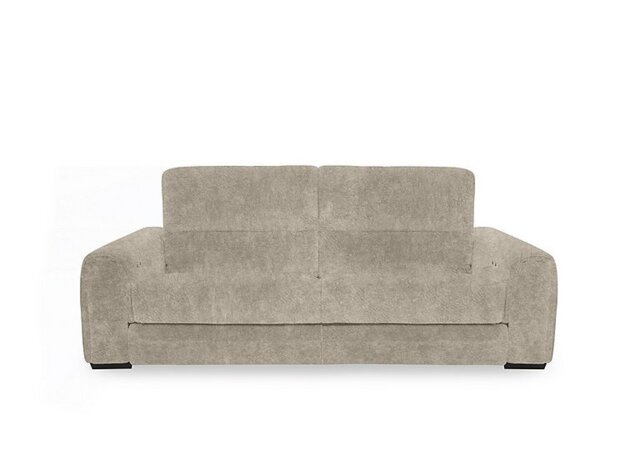 Flex Fabric 3 Seater Sofa Bed with Storage Arms - Cream