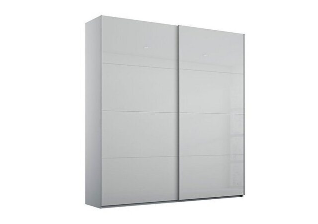 Rauch - Formes Glass 2 Door Slider Wardrobe - Silk Grey/Silk Grey Front