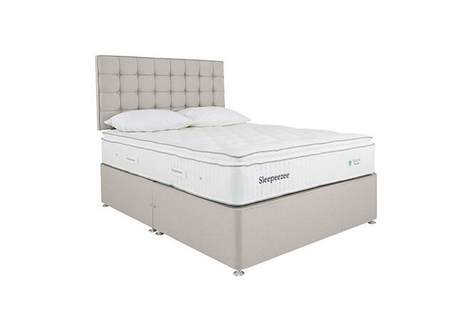 Sleepeezee - Natural Touch 2000 Pillowtop Divan Set with Continental Drawers - Double - Tweed Stone