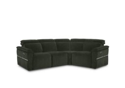 Dolomite Small Fabric Right Hand Facing Corner Sofa with Power Recliner - Manhattan Pine