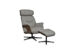 Bern Swivel Chair and Footstool - Cocoa