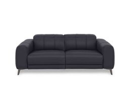 Ezra 3 Seater Leather Sofa - Navy - Sofas and Armchairs