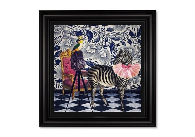 Zebra Picture Time Framed Art