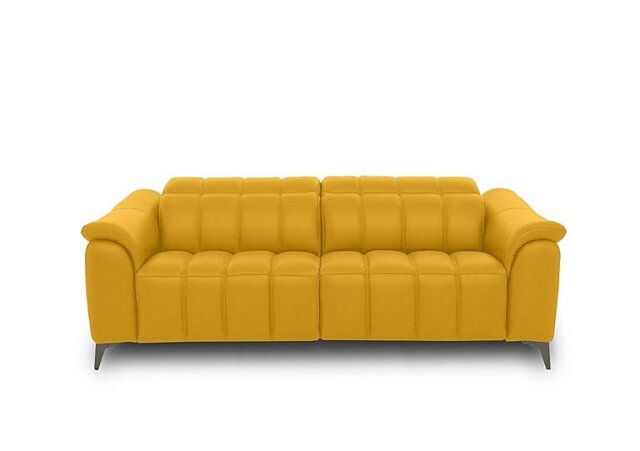 Angelo Leather 3 Seater Sofa - Giallo
