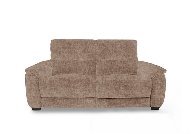 Saffron Fabric 3 Seater Power Recliner Sofa - Light Brown - Sofas and Armchairs