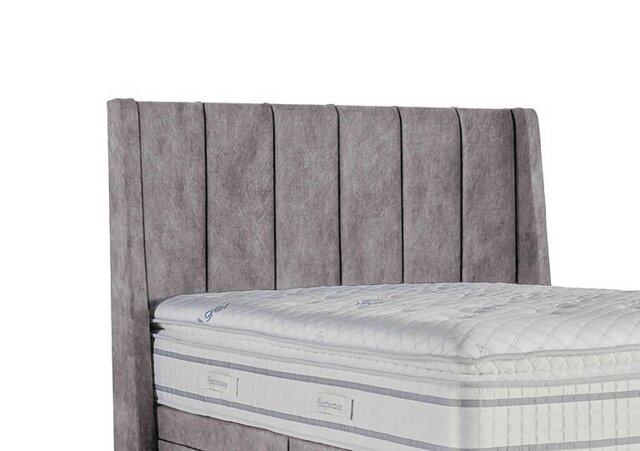 Sleepeezee - Vail Floor Standing Headboard - Double - Dapple Silver