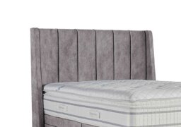 Sleepeezee - Vail Floor Standing Headboard - Double - Dapple Silver