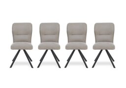 Terra Set of 4 Fabric Swivel Dining Chairs - Taupe