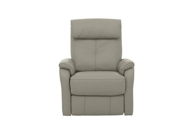 World of Leather - Rowan BV Leather Swivel Rocker Recliner Armchair - Silver Grey