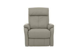 World of Leather - Rowan Leather Swivel Rocker Recliner Armchair - Silver Grey