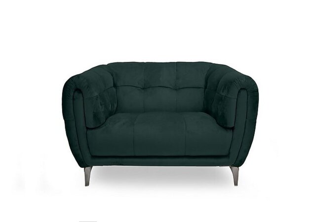 Ideal Home - Sienna Fabric Cuddler Chair - Bottle Green