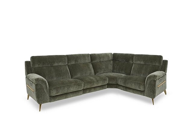 Eclipse Small Fabric Power Recliner Right Hand Facing Corner Sofa with Power Headrests