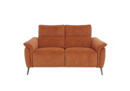 Jude Fabric 2 Seater Power Recliner Sofa with Power Headrests, Power Lumbar and Heated Seats - Dexter Pumpkin