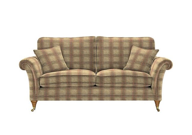 Parker Knoll - Burghley Large 2 Seater Fabric Sofa - Baslow Check Gold
