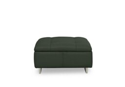 Moet Large Leather Standard Footstool - Oslo Pine