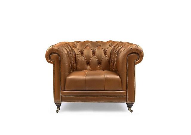 At The Helm - Walter Leather Chesterfield Chair