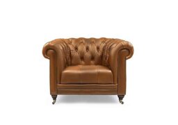 At The Helm - Walter Leather Chesterfield Chair