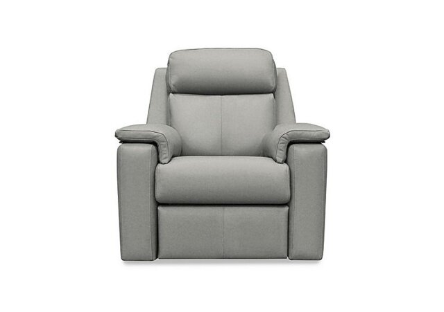 G Plan - Thornbury Leather Power Recliner Chair with Power Headrest and Power Lumbar - Texas Charcoal