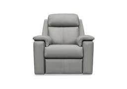 G Plan - Thornbury Leather Power Recliner Chair with Power Headrest and Power Lumbar - Texas Charcoal