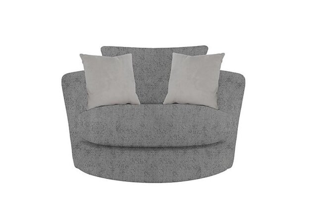 Pandora Large Swivel Chair - Denby Silver
