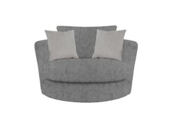 Pandora Large Swivel Chair - Denby Silver