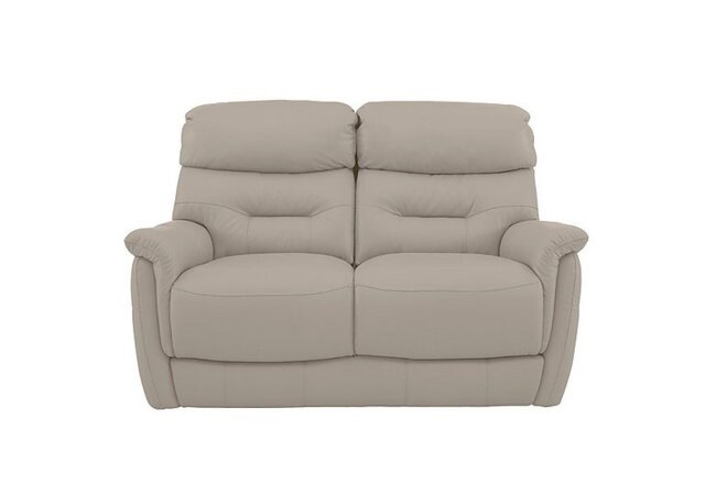 World of Leather - Chicago 2 Seater BV Leather Sofa - Silver Grey