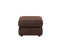 G Plan - Avon Leather Footstool - Capri Oak