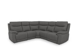 Sloane Leather Large Power Recliner Corner Sofa - Elephant