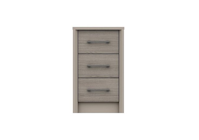 London Bedrooms - Paddington 3 Drawer Bedside Chest - Grey Oak