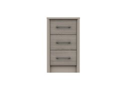 London Bedrooms - Paddington 3 Drawer Bedside Chest - Grey Oak