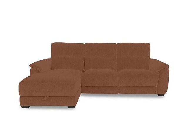 Saffron Fabric 3 Seater Power Recliner Sofa with Storage Left Hand Facing Chaise End