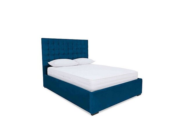 Sleep Story - Dice Ottoman Bed Frame - Double - Plush Pacific