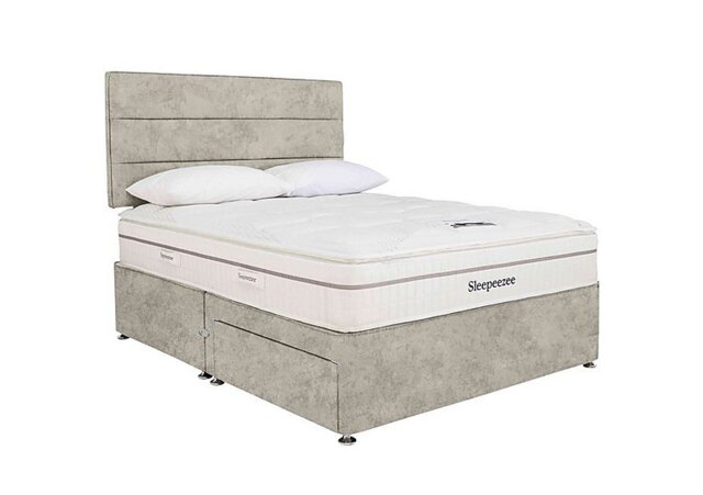 Sleepeezee - Calm 2200 Divan Set with 4 Drawers - Double - Daytona Stone
