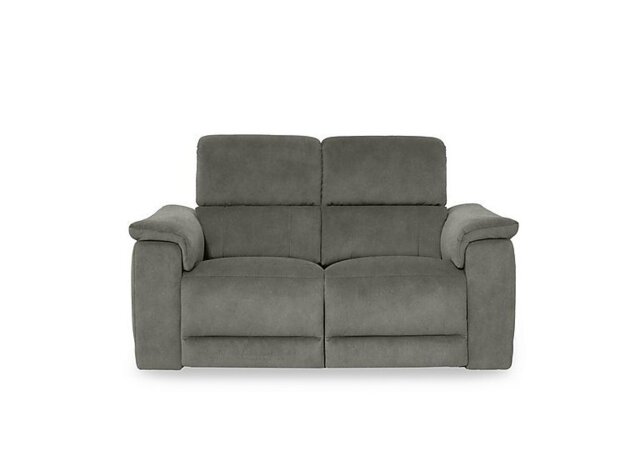 Genius Fabric 2 Seater Power Recliner Sofa with Power Headrests and Bluetooth Speakers - Marble Stone