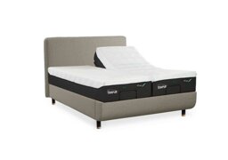 TEMPUR - Arc Adjustable Disc Bed Frame with Form Headboard - King Size - Natural Ash
