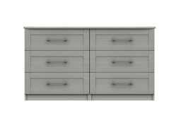 London Bedrooms - Fenchurch 6 Drawer Wide Chest - Light Grey