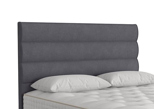 Vispring - Triton Floor Standing Headboard - Small Double - Faux Suede Charcoal