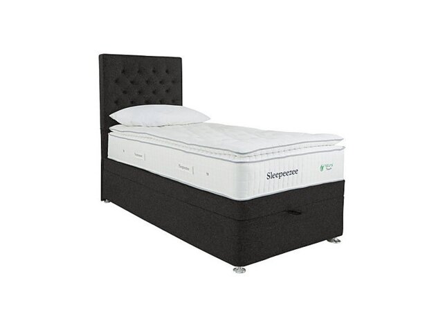 Sleepeezee - Natural Touch 3000 Pillowtop End Ottoman Divan Set - Single - Tweed Charcoal