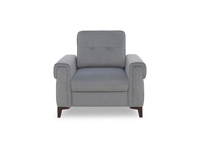 Zoom Fabric Armchair - Velvet Grey