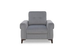 Zoom Fabric Armchair - Velvet Grey