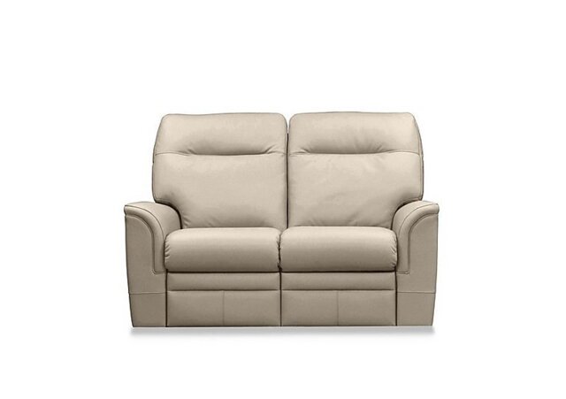 Parker Knoll - Hudson 23 Leather 2 Seater Recliner Sofa with Headrests and Power Lumbar - Como Taupe